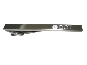 Silver Toned Etched Sleek Polkadot Coin Cryptocurrency Blockchain Tie Clip