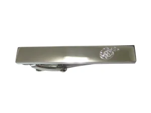 Silver Toned Etched Sleek Snake Skinny Tie Clip