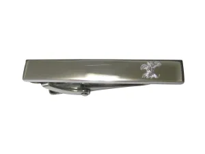 Silver Toned Etched Sleek Venus Fly Trap Carnivorous Plant Skinny Tie Clip