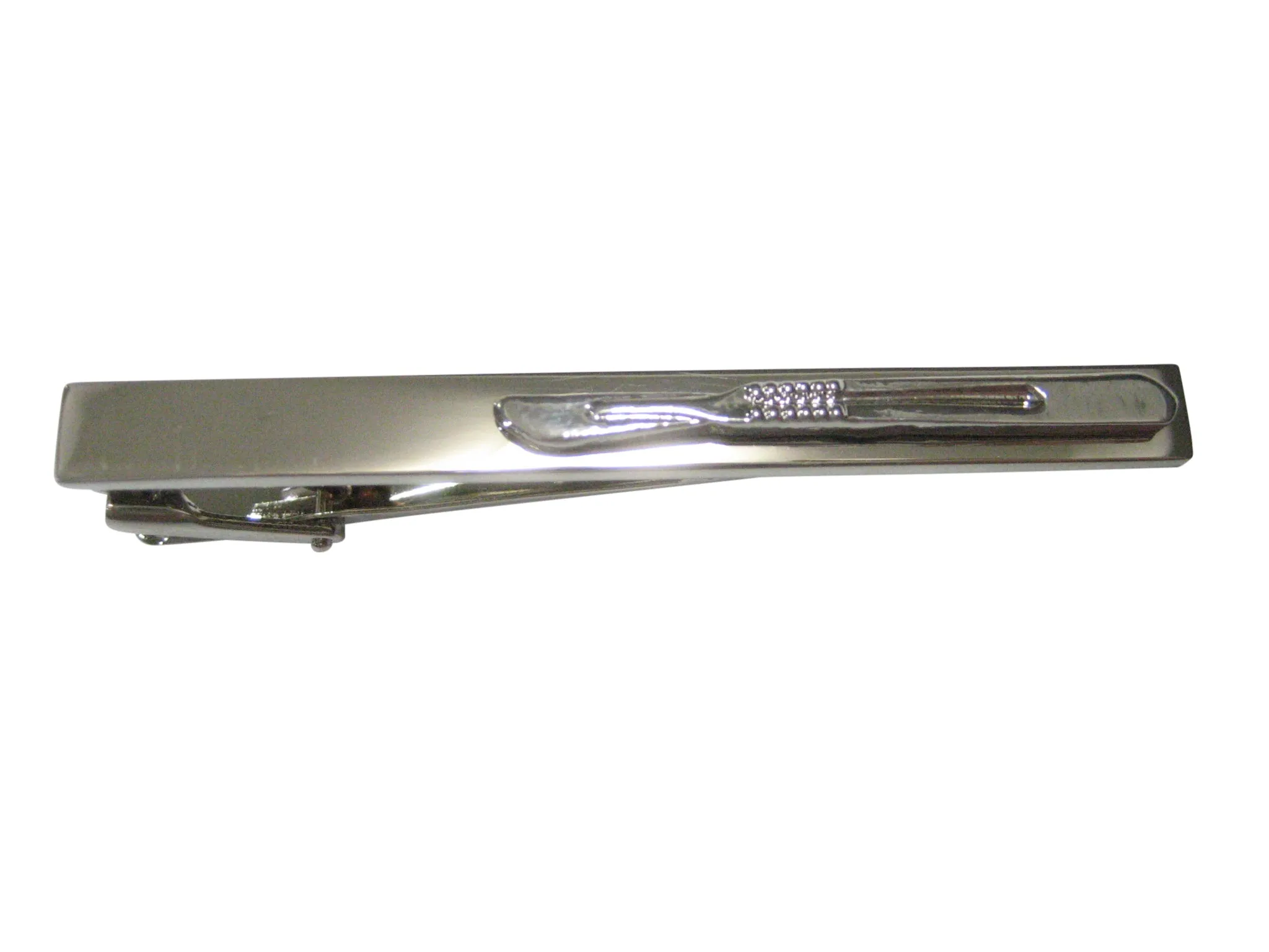 Silver Toned Medical Surgeon Scalpel Knife Tie Clip