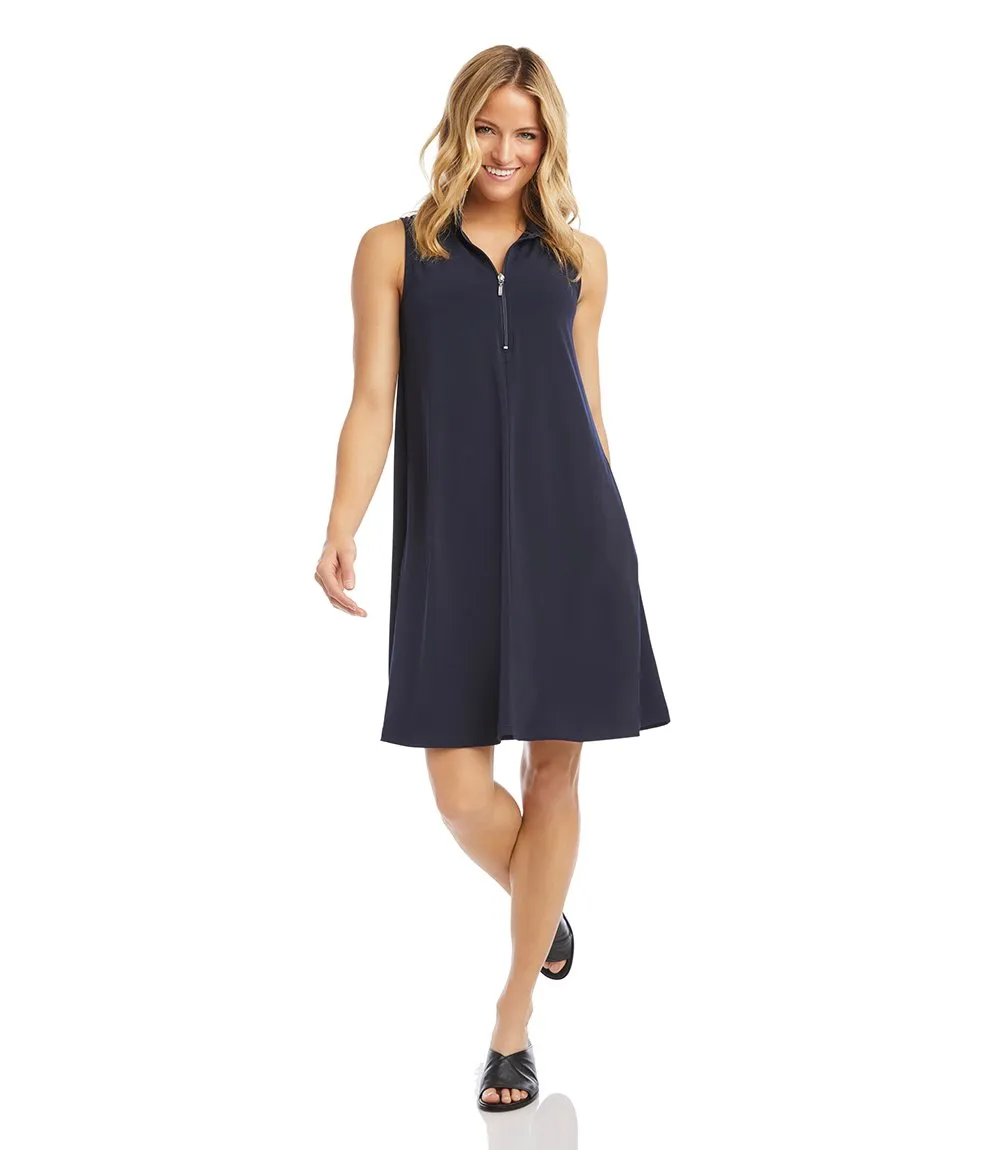 Sleeveless Zip-Up Travel Dress