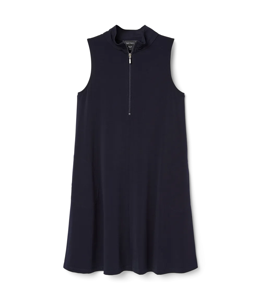 Sleeveless Zip-Up Travel Dress
