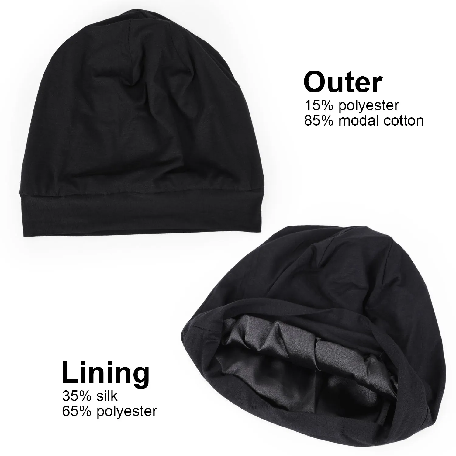 SoftJASGOOD  Cotton Sleep Cap for Women Beanie Hat Night Cap Fashion Slouchy Beanie Headwraps