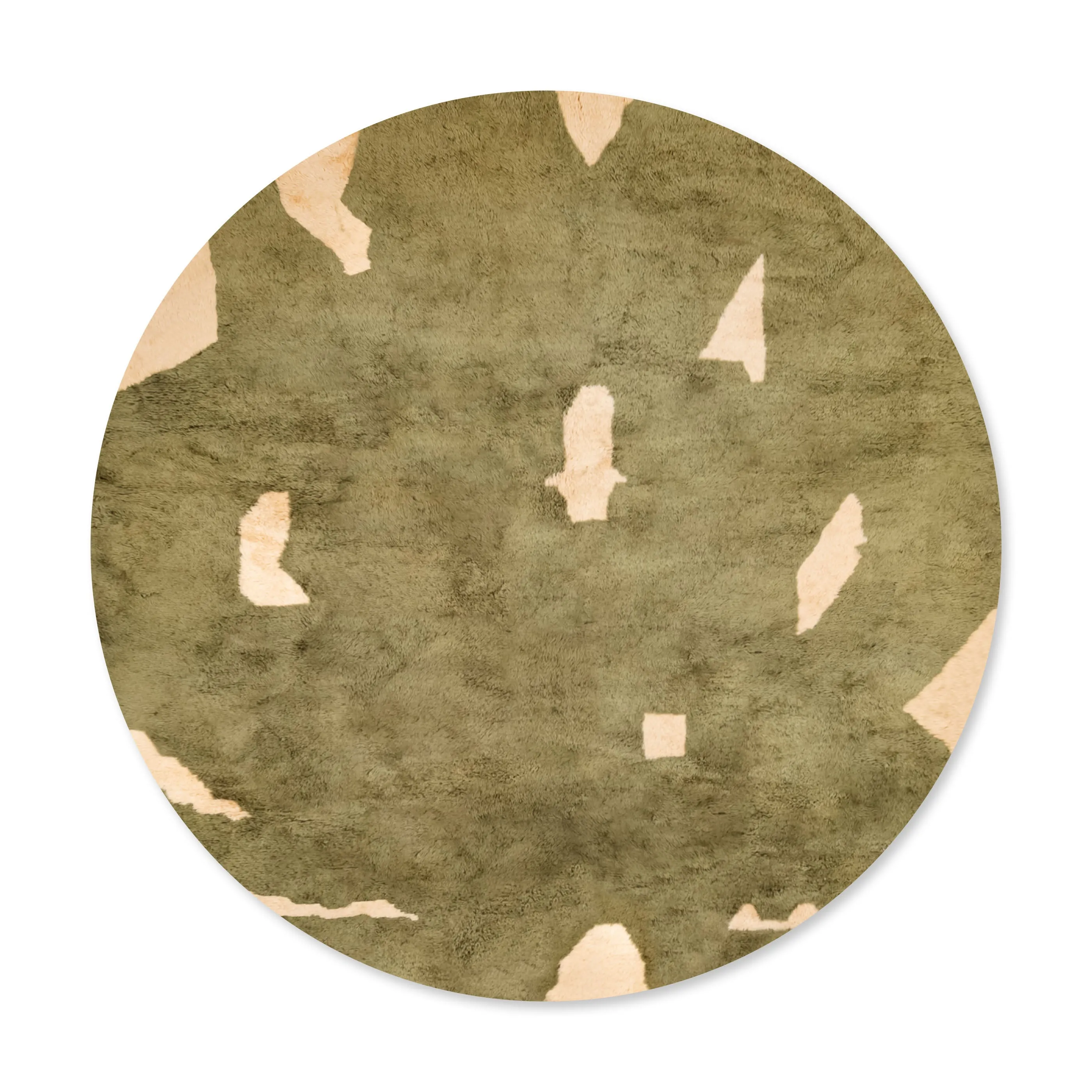 Soldier Round - Luxury Shag Moroccan Rug