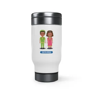 South Africa Stainless Steel Travel Mug with Handle, 14oz
