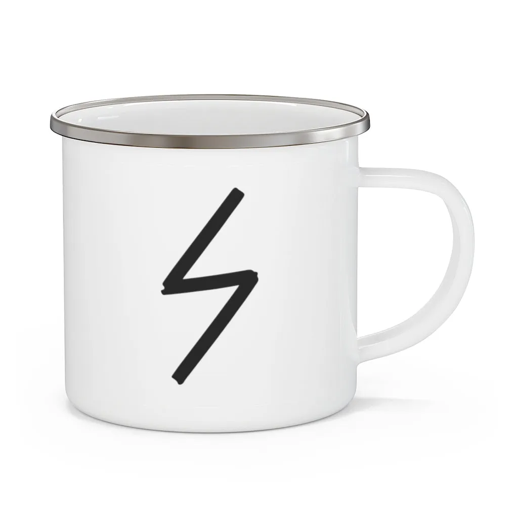 Sowilo (The Sun) Viking Rune Enamel Camping Mug