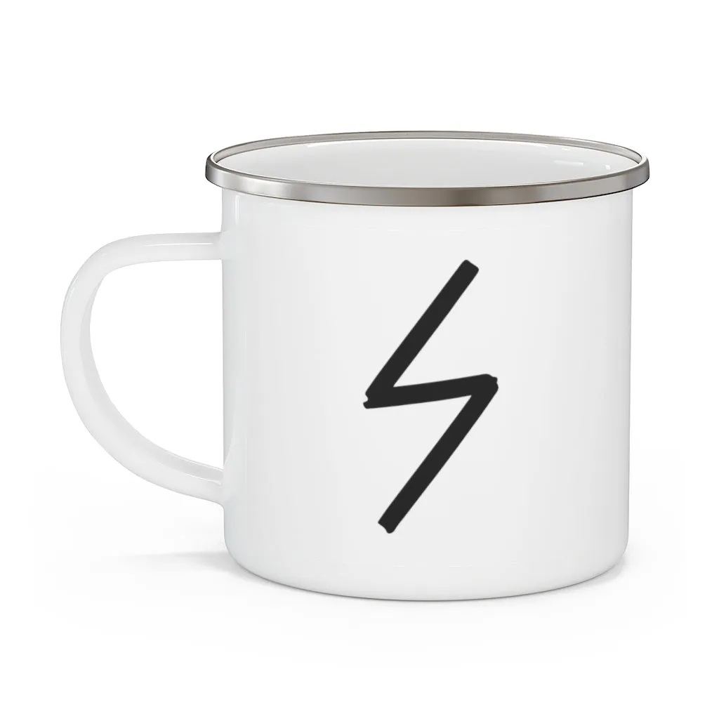 Sowilo (The Sun) Viking Rune Enamel Camping Mug