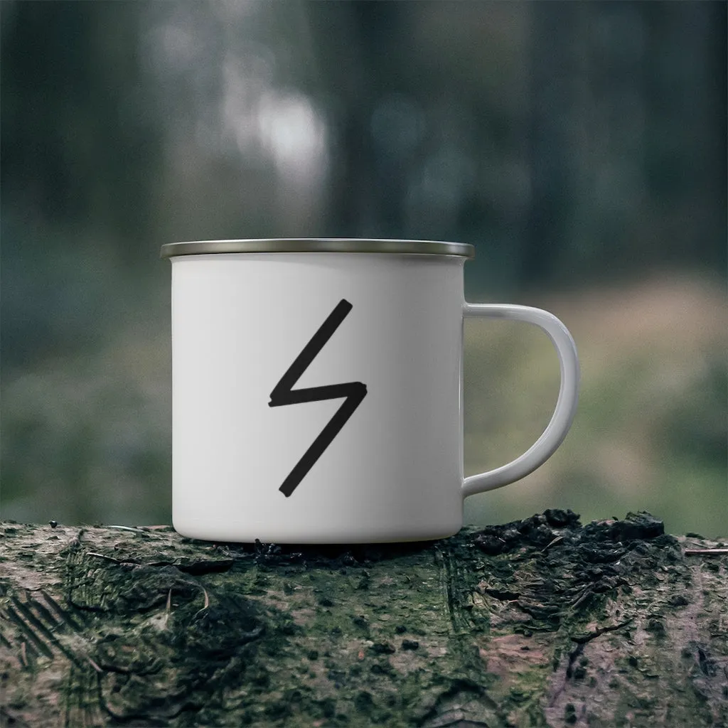 Sowilo (The Sun) Viking Rune Enamel Camping Mug