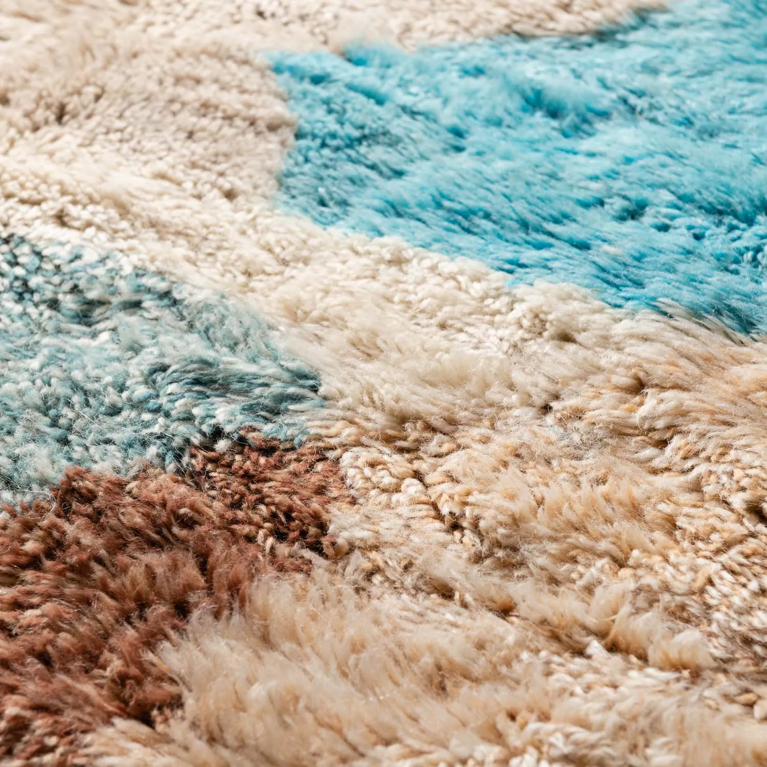 Spaceship Round - Luxury Shag Moroccan Rug