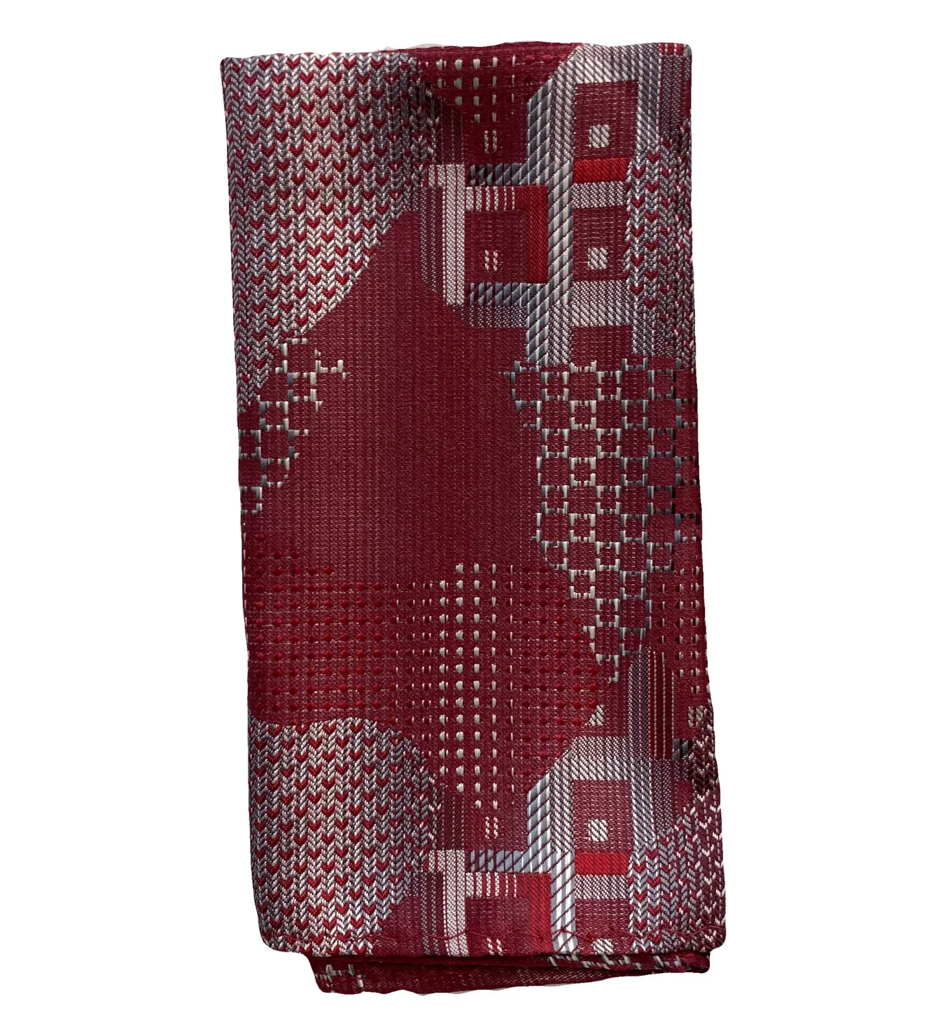 Stacy Adams Tie and Handkerchief - Maroon Fusion T62