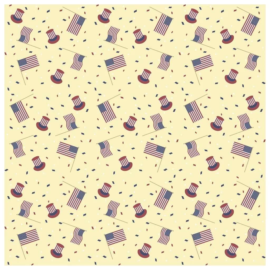 Stars and Stripes Patterns Adhesive Vinyl Sheet