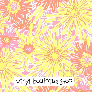 Sunkissed Yellow Orange Lilly Inspired Printed Patterned Craft Vinyl