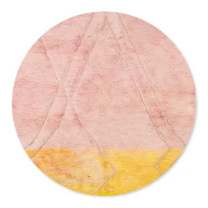 Sunset Round - Luxury Shag Moroccan Rug