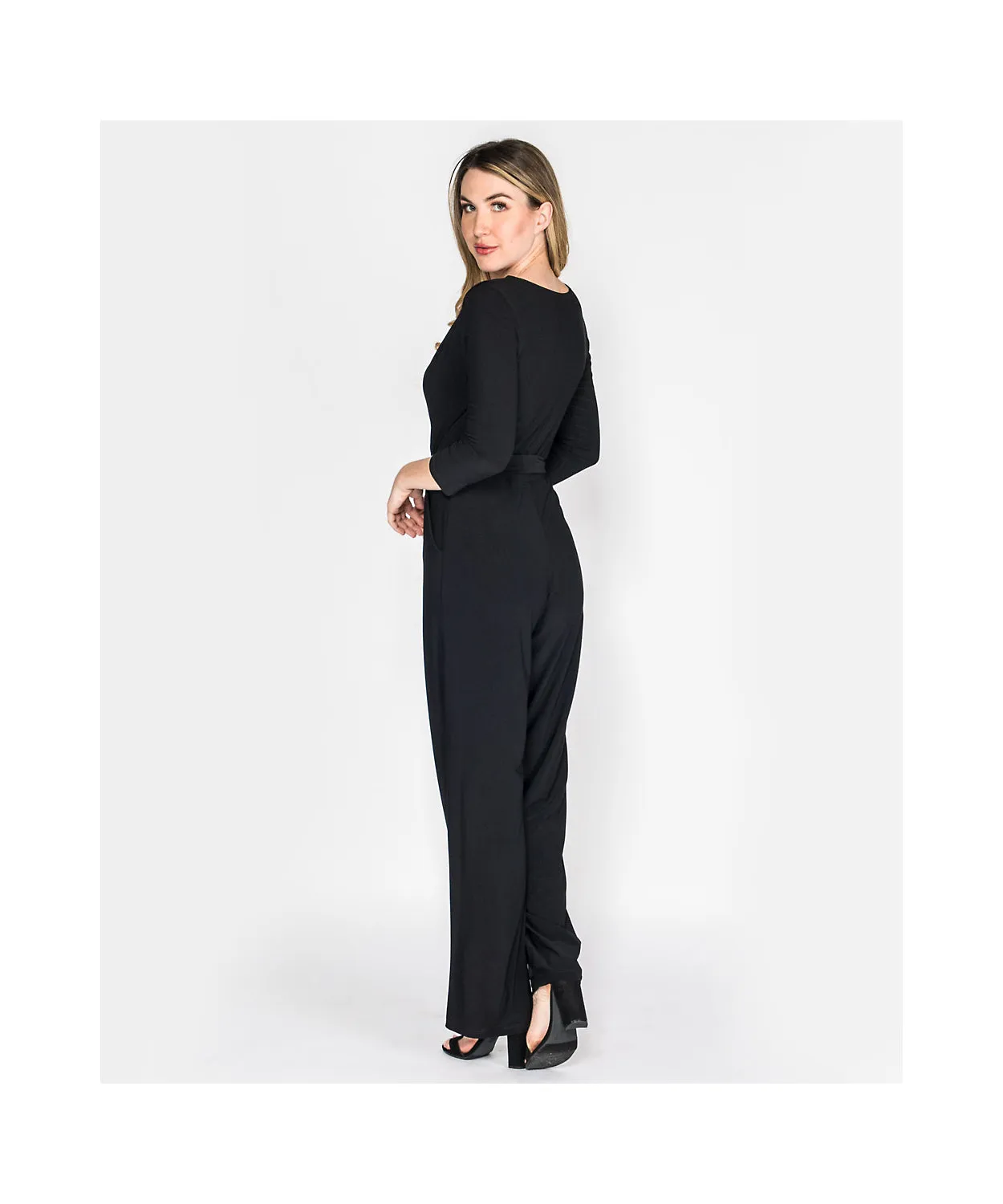 Surplice Tie Waist Jumpsuit