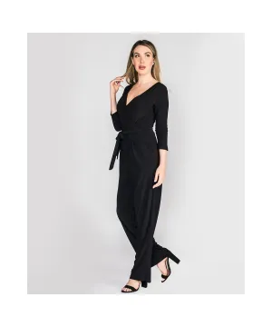 Surplice Tie Waist Jumpsuit