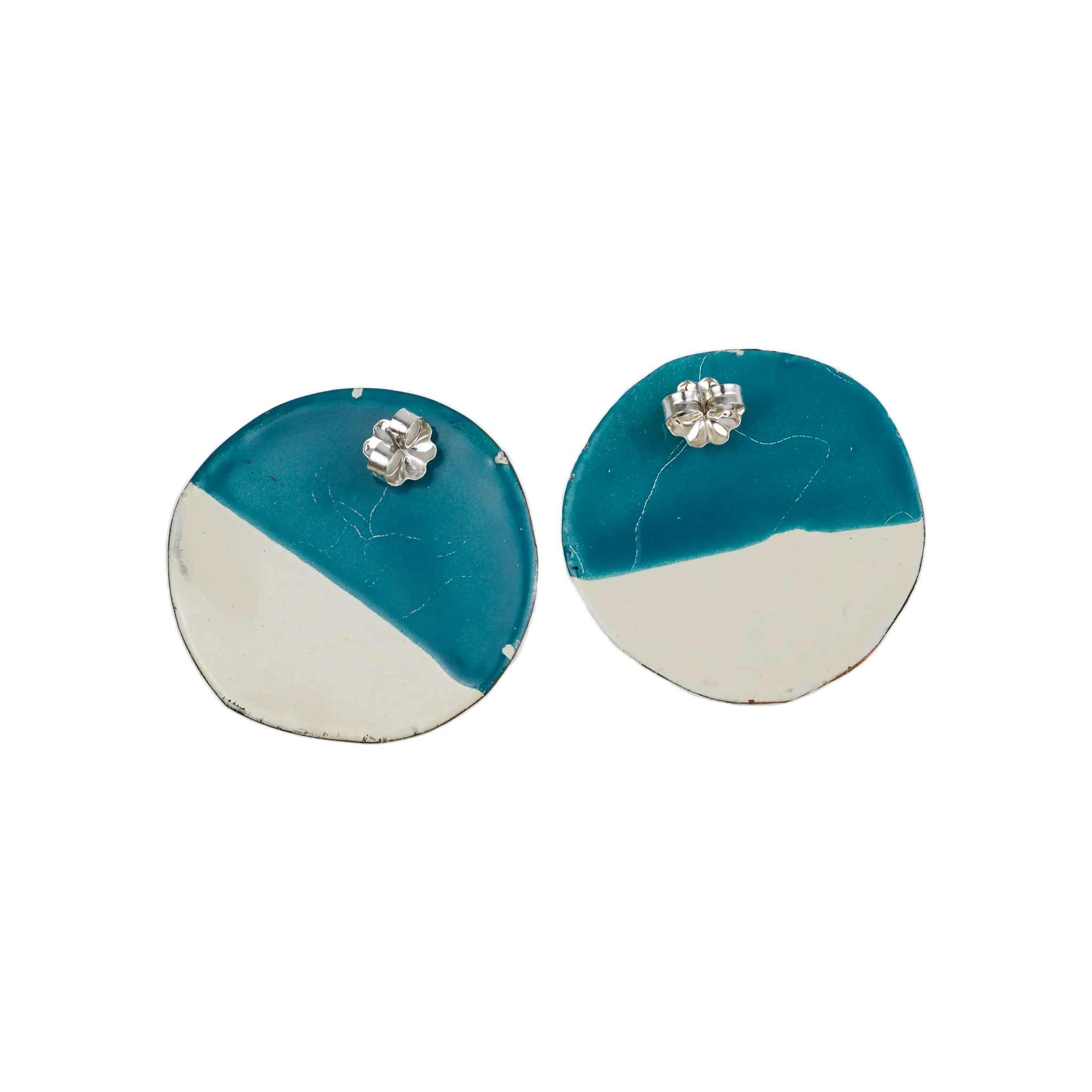 Tanya Crane Mod   Screen Print Enamel Earrings