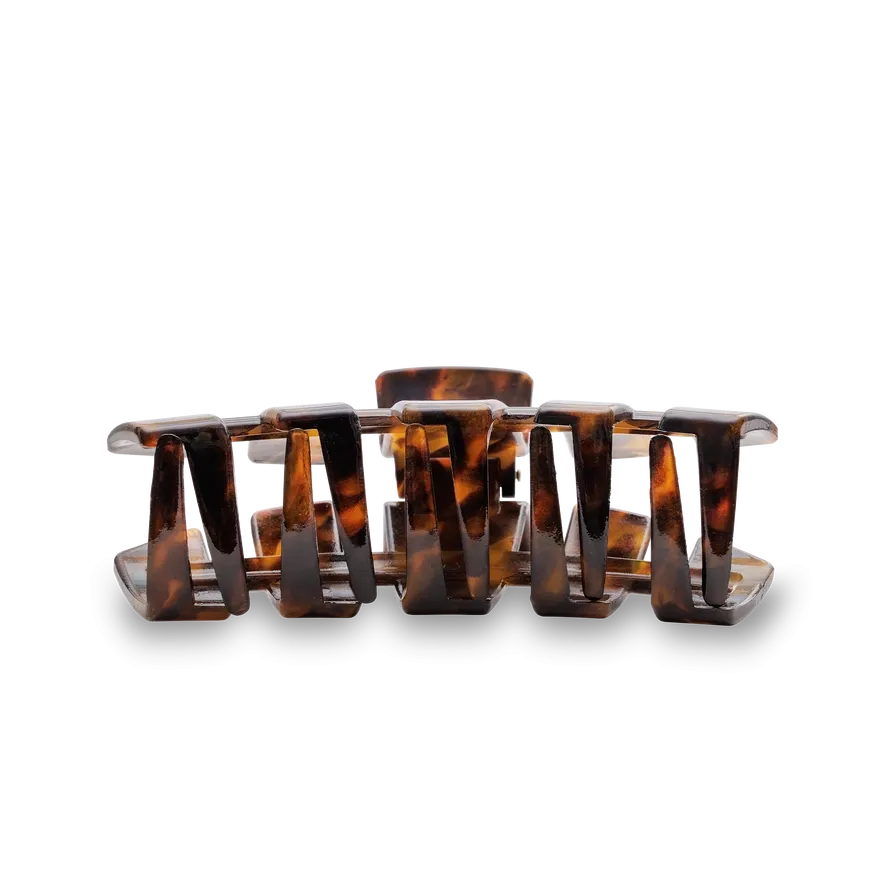 Teleties Tortoise Large Hair Clip Brown/Black
