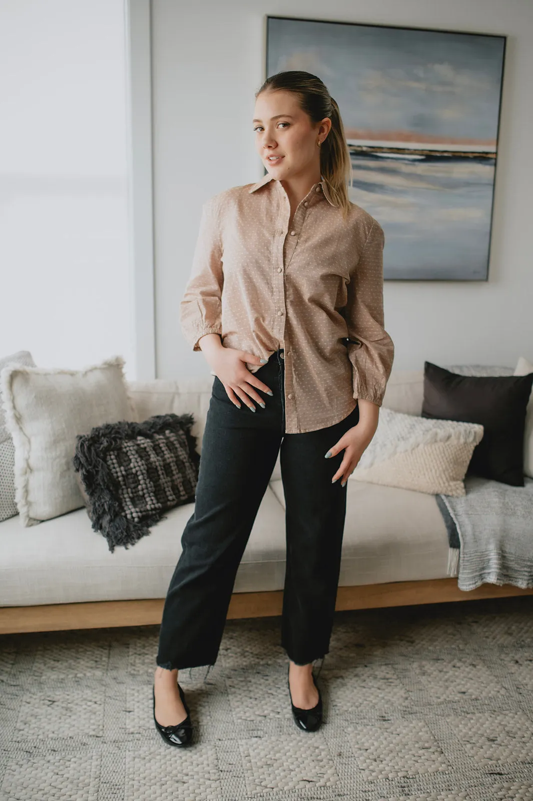 The Gabie Shirt - Toasted Coconut - PLUS