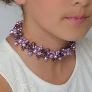 The Lilac In Name Pearl & Crystal Designer Necklace