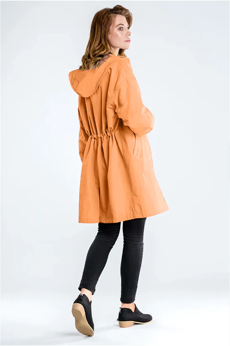 The Water Resistant Hooded Oversized Windbreaker Rain Jacket