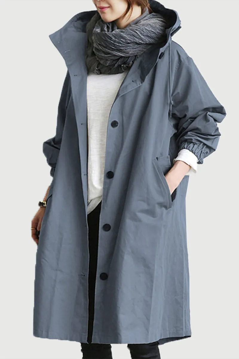 The Water Resistant Hooded Oversized Windbreaker Rain Jacket
