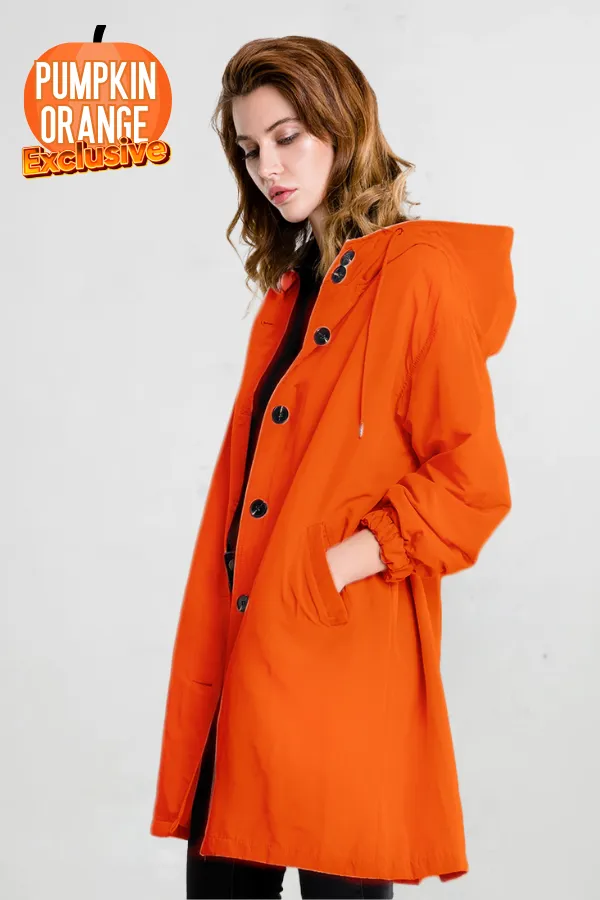 The Water Resistant Hooded Oversized Windbreaker Rain Jacket