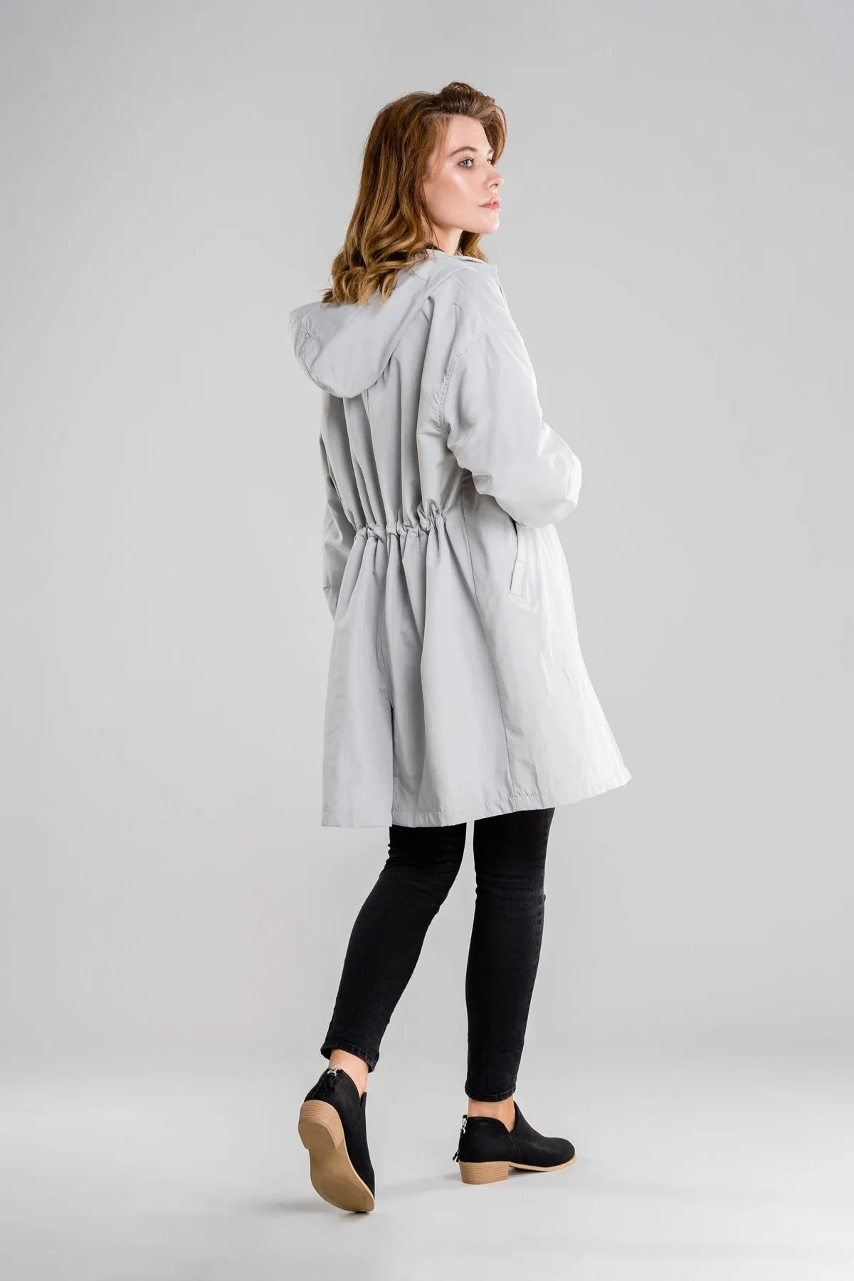 The Water Resistant Hooded Oversized Windbreaker Rain Jacket