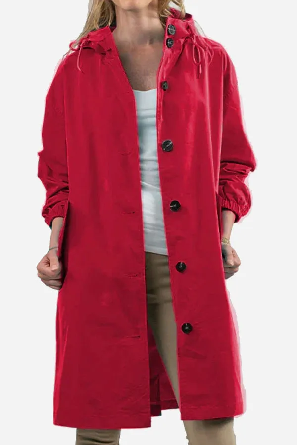 The Water Resistant Hooded Oversized Windbreaker Rain Jacket