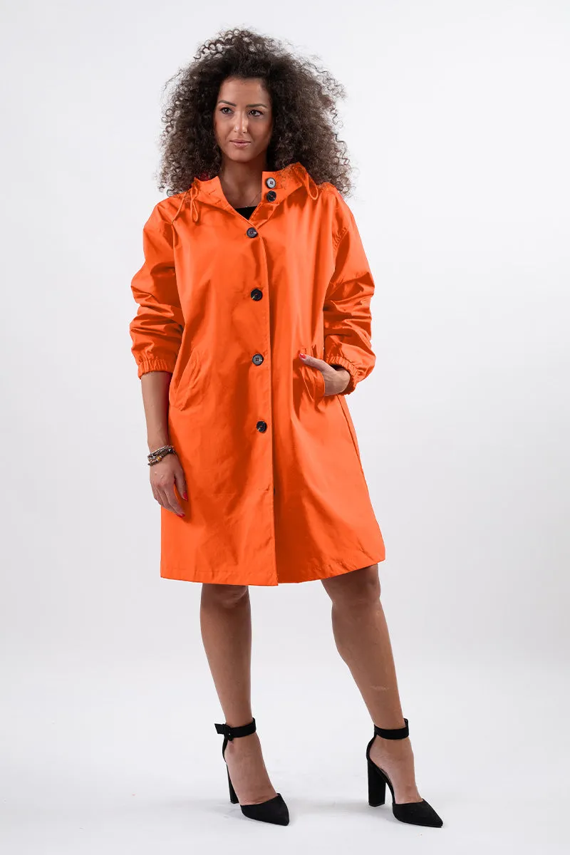 The Water Resistant Hooded Oversized Windbreaker Rain Jacket