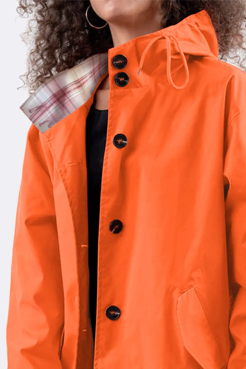 The Water Resistant Hooded Oversized Windbreaker Rain Jacket