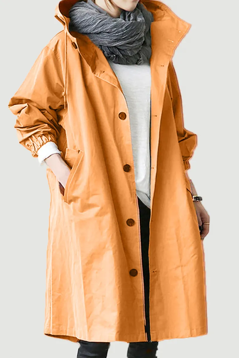 The Water Resistant Hooded Oversized Windbreaker Rain Jacket