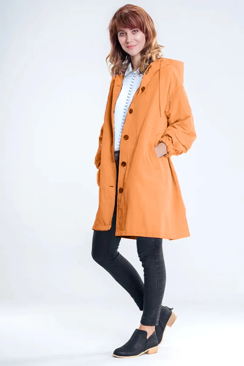 The Water Resistant Hooded Oversized Windbreaker Rain Jacket