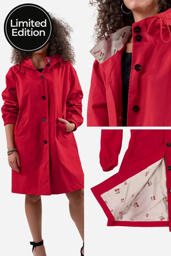 The Water Resistant Hooded Oversized Windbreaker Rain Jacket