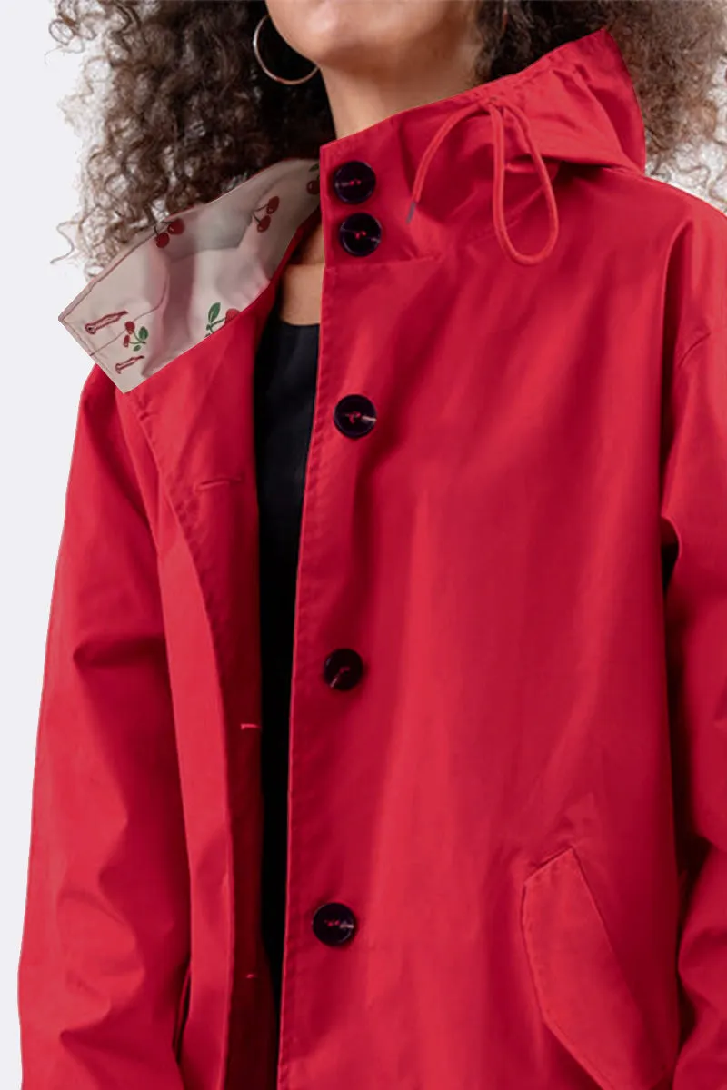 The Water Resistant Hooded Oversized Windbreaker Rain Jacket