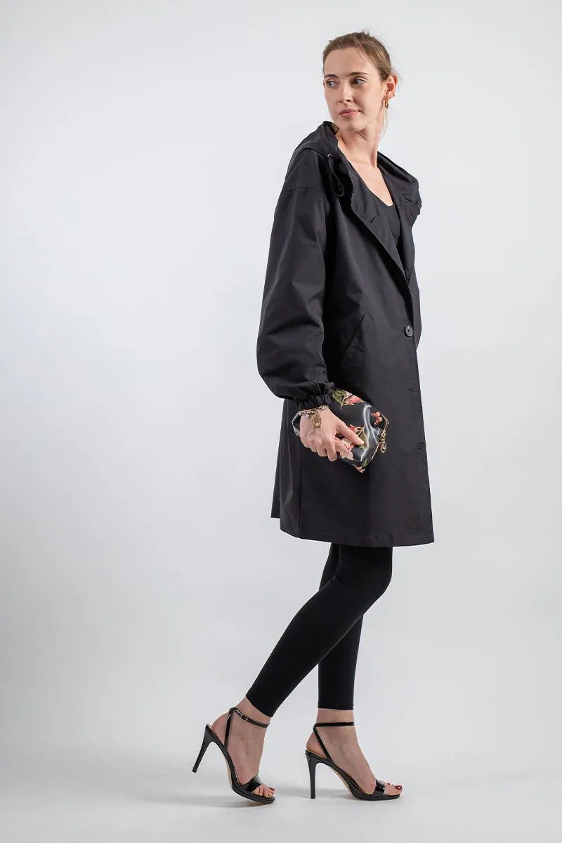The Water Resistant Hooded Oversized Windbreaker Rain Jacket