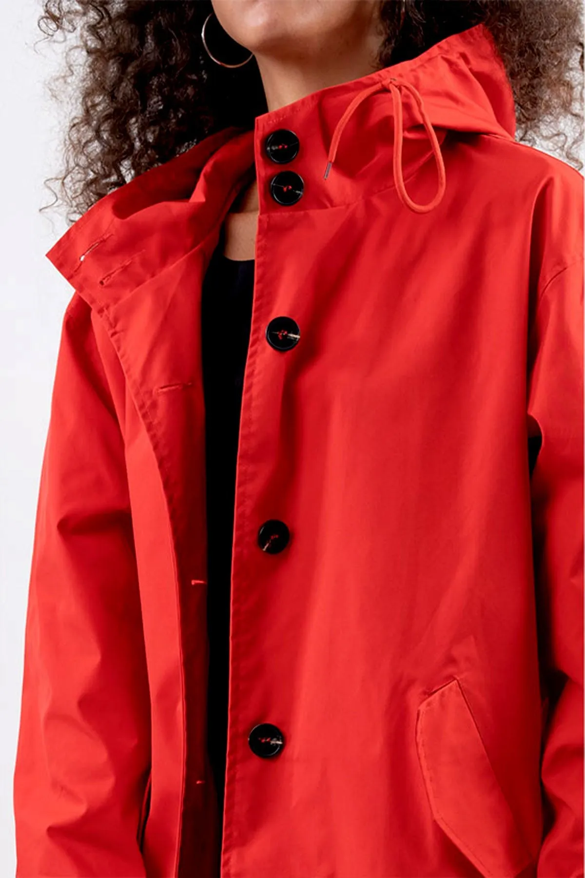 The Water Resistant Hooded Oversized Windbreaker Rain Jacket