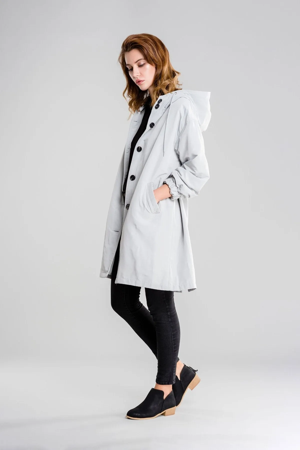 The Water Resistant Hooded Oversized Windbreaker Rain Jacket