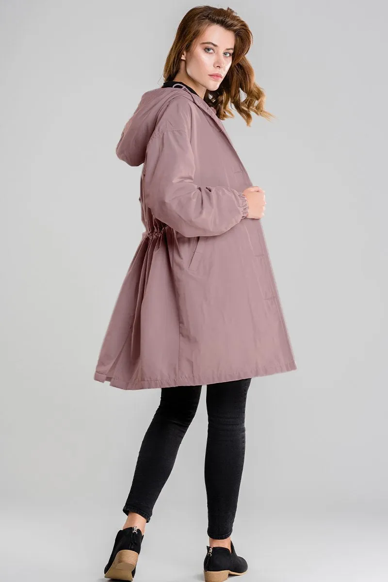 The Water Resistant Hooded Oversized Windbreaker Rain Jacket