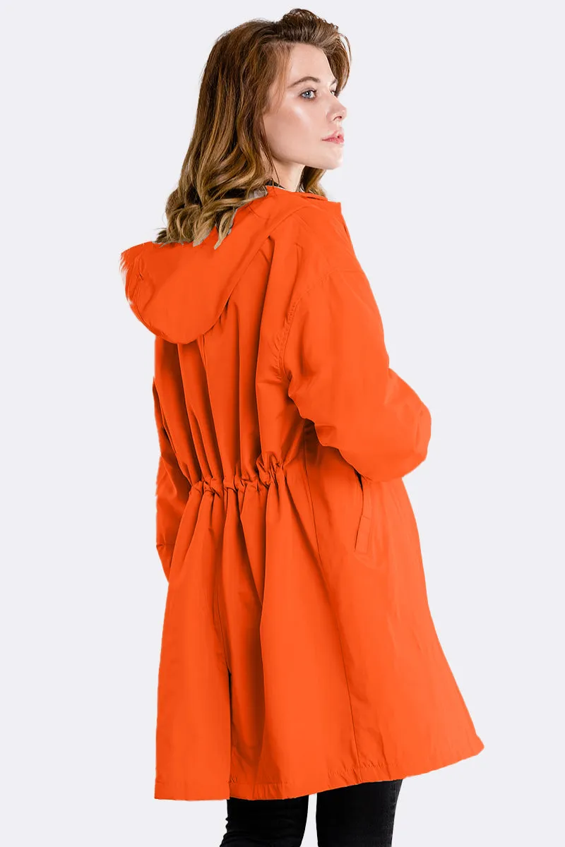 The Water Resistant Hooded Oversized Windbreaker Rain Jacket