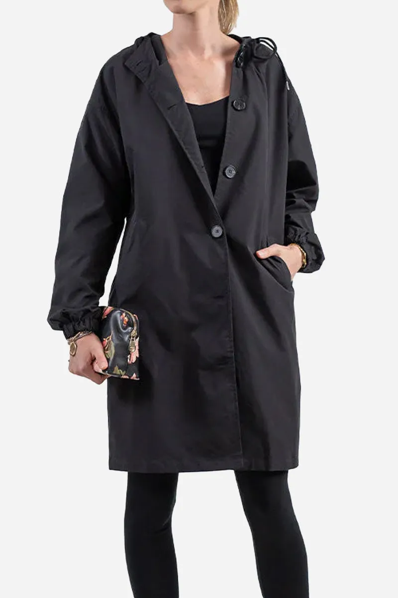 The Water Resistant Hooded Oversized Windbreaker Rain Jacket