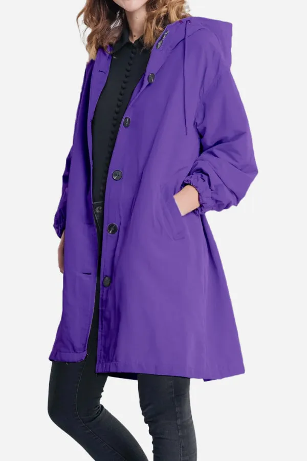 The Water Resistant Hooded Oversized Windbreaker Rain Jacket