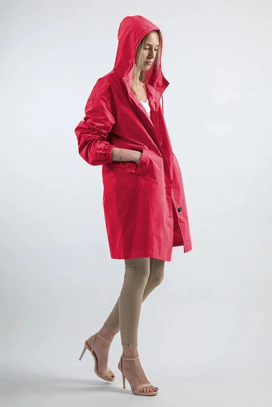 The Water Resistant Hooded Oversized Windbreaker Rain Jacket