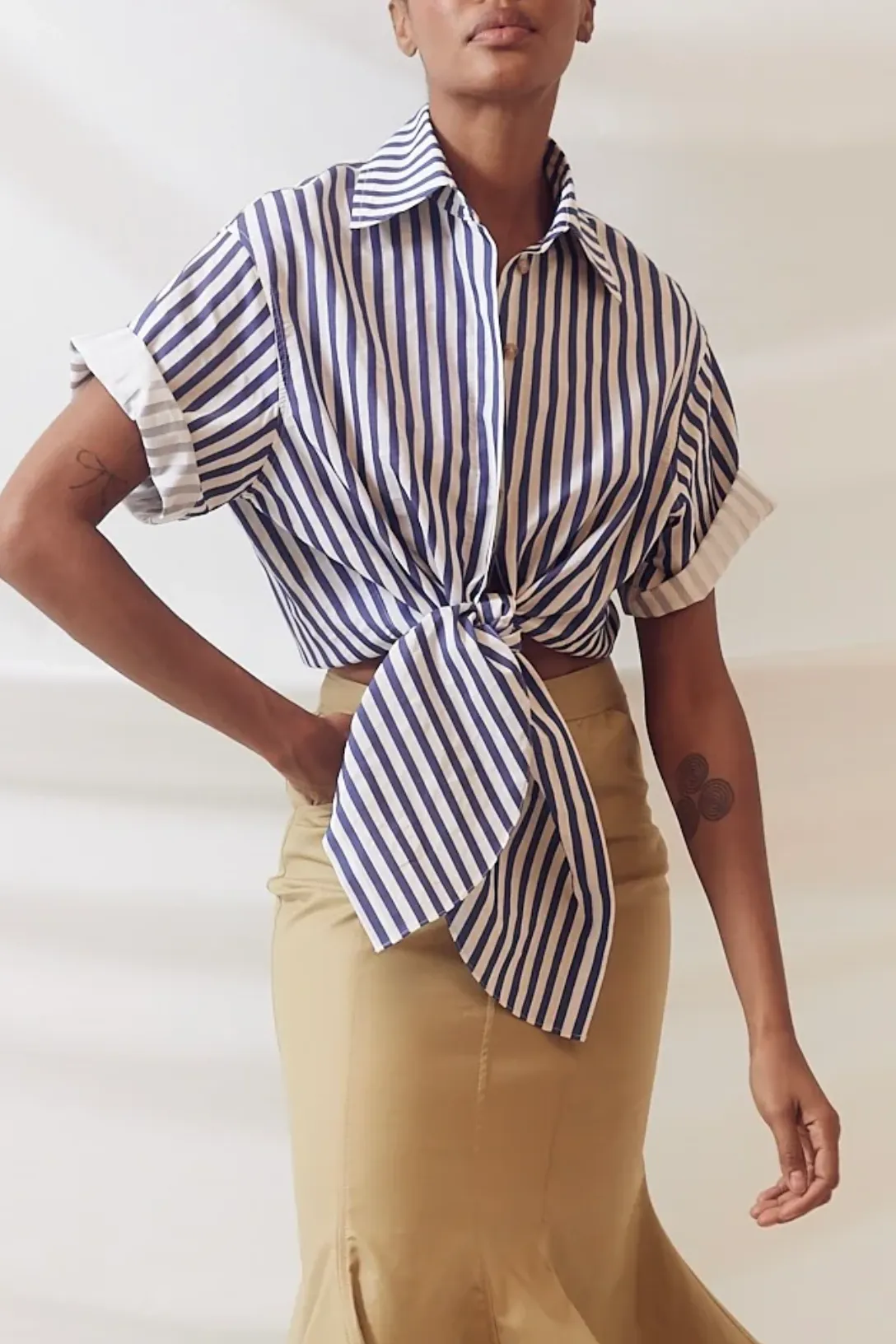 Tie Me Up, Tie Me Button Down | Awning Blue Stripe