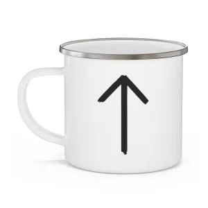 Tiwaz (Warrior) Viking Rune Enamel Camping Mug