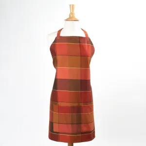 Twill Bib Apron | Pumpkin Plaid