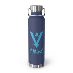 Vela Blue Logo 22oz Vacuum Insulated Bottle