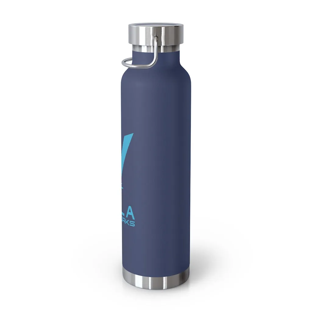 Vela Blue Logo 22oz Vacuum Insulated Bottle