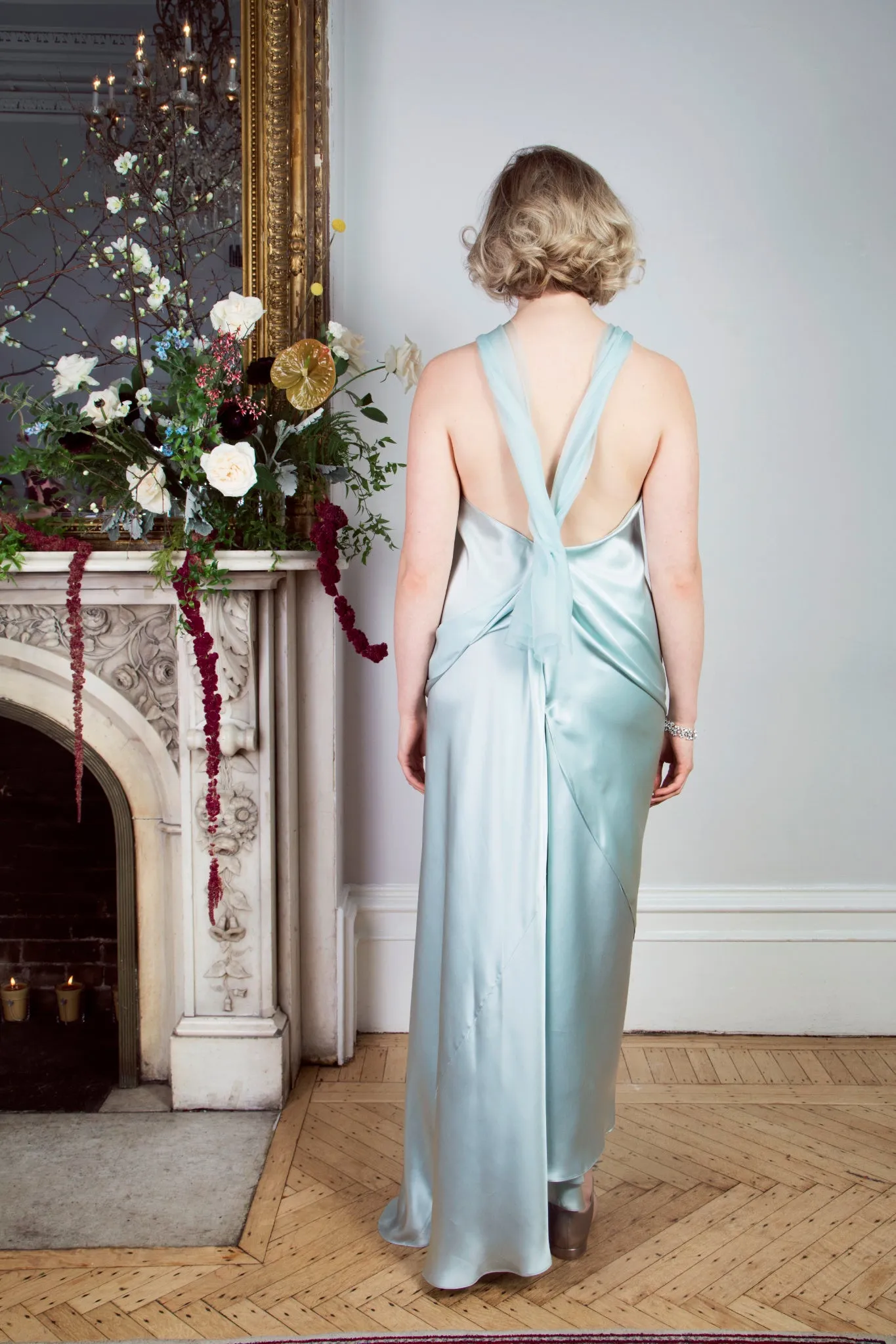 Versailles Silk Charmeuse Gown