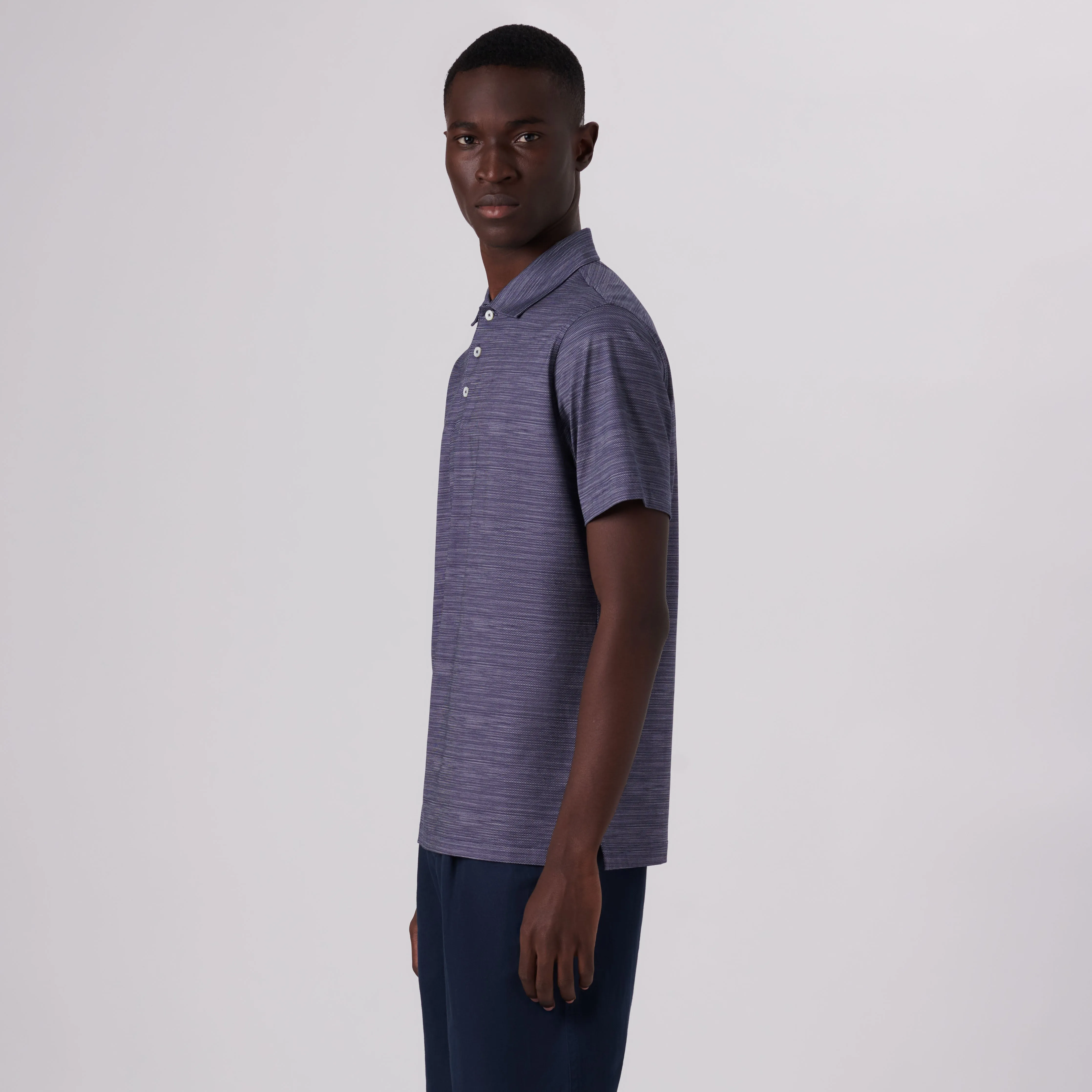 Victor Striated Print OoohCotton Polo