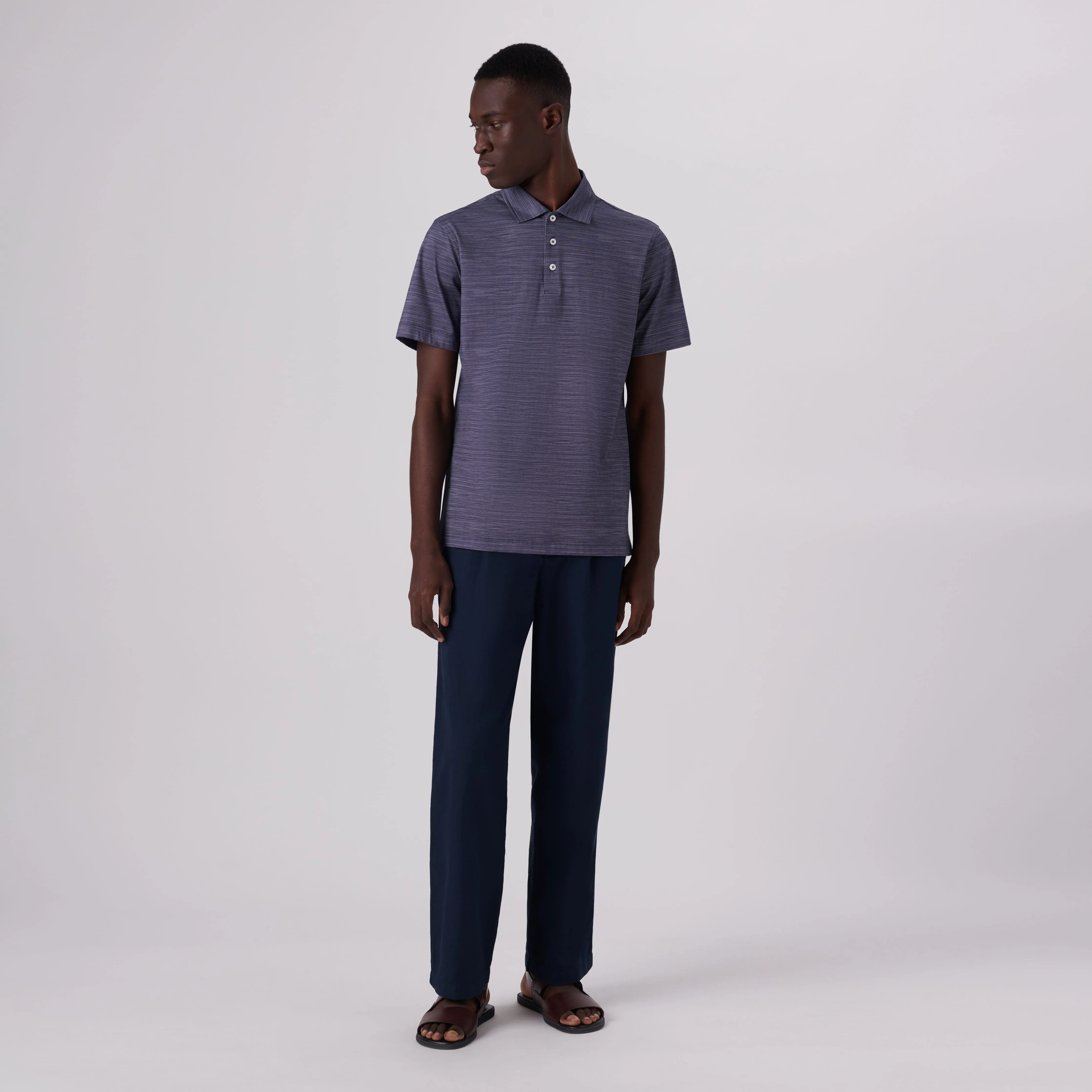 Victor Striated Print OoohCotton Polo